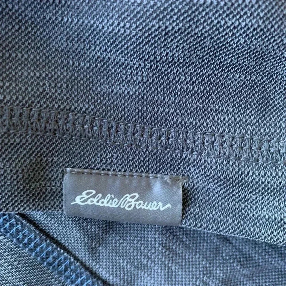 Eddie Bauer Long Sleeve Contour Performance Henley in Carbon - Picture 5 of 7